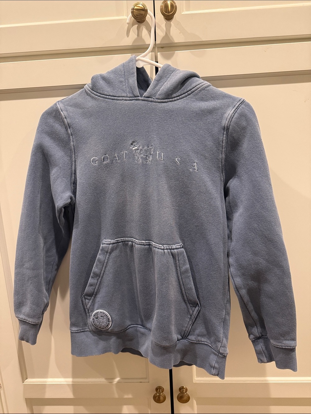 GOAT USA Light Blue Gray  Logo Hoodie